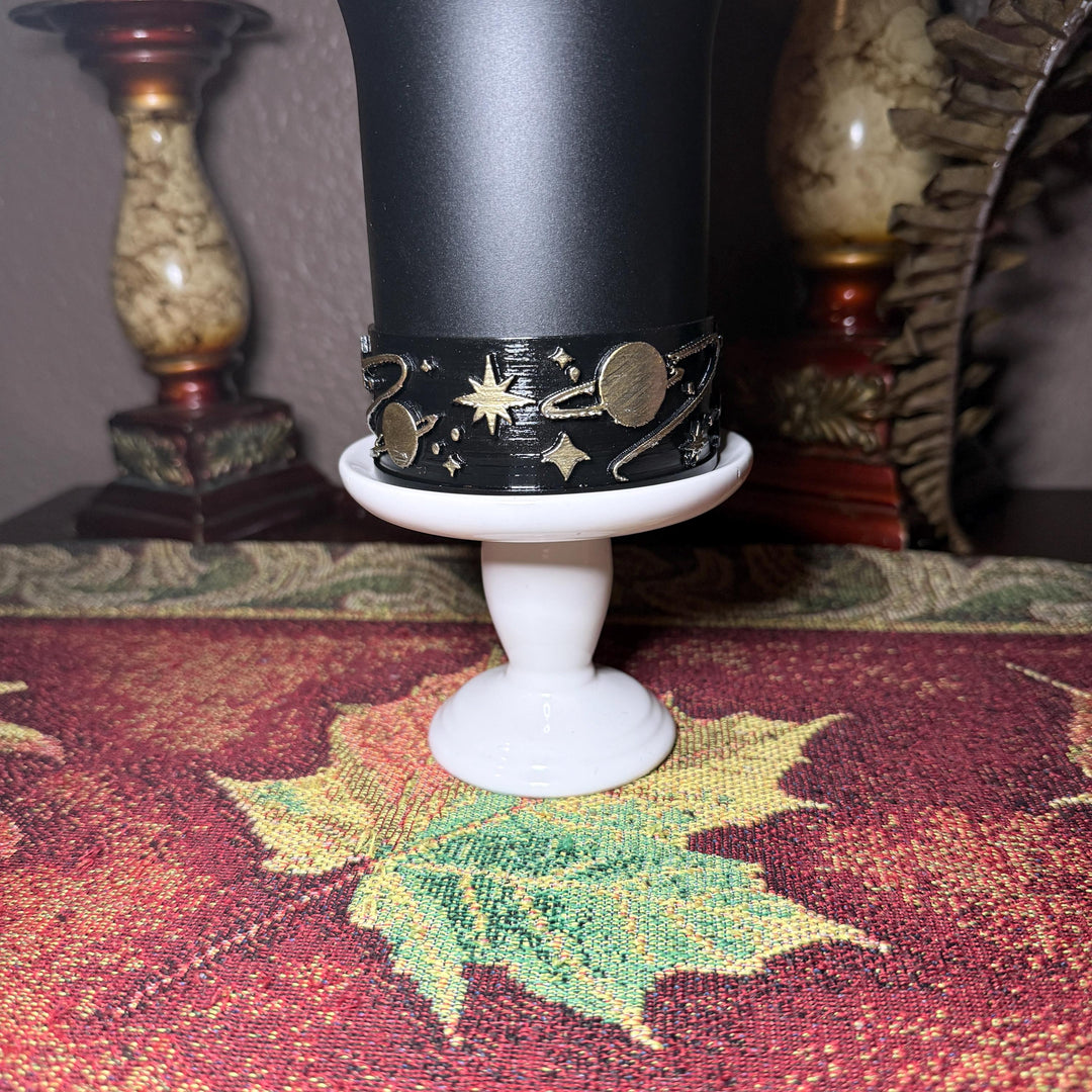 Celestial Sun Moon Plantes Tumbler Boot, black with gold accents, Coldest Big Bang, Fit's Stanley and Coldest Tumblers, Protective Sleeve