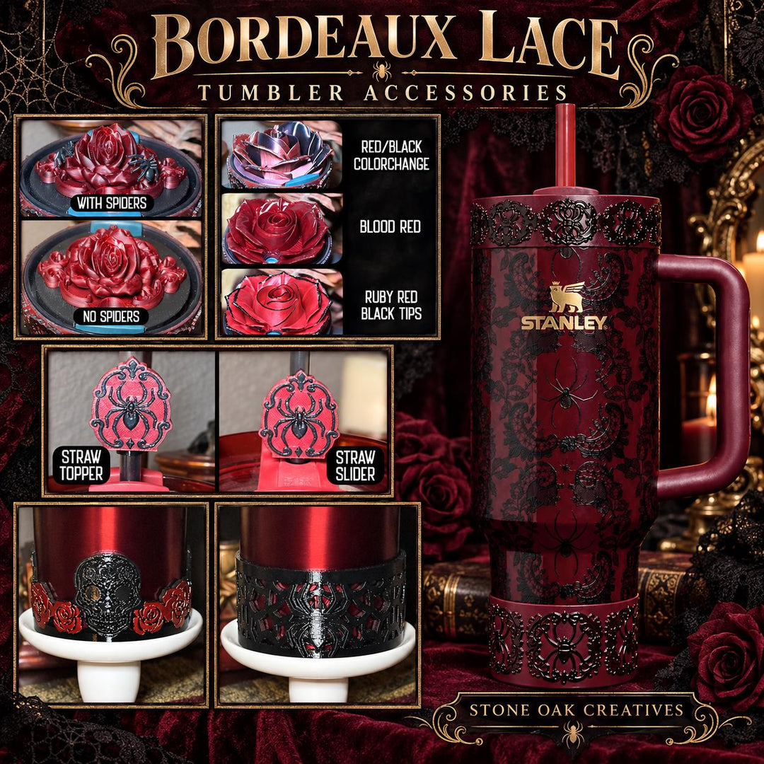Bordeaux Lace, Fits 30 40 oz Stanley Unique Gift