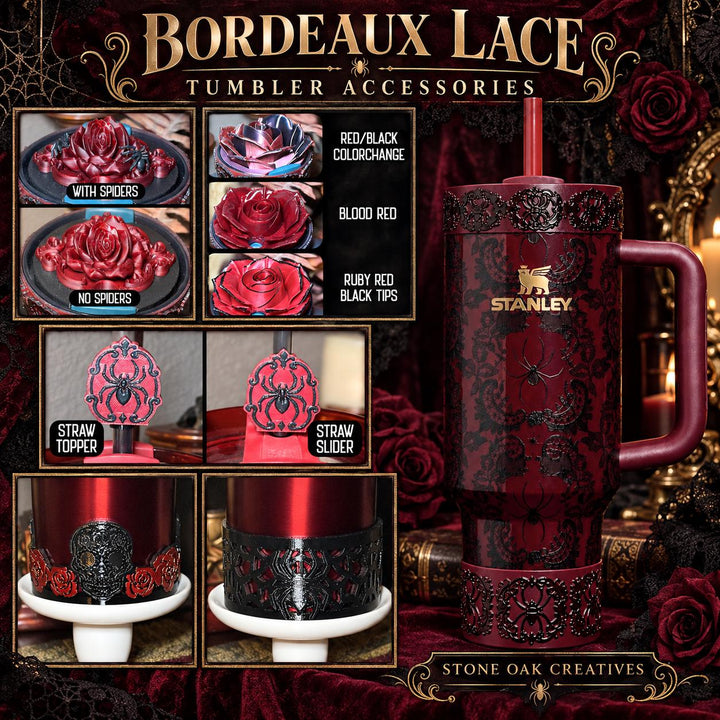 Bordeaux Lace, Fits 30 40 oz Stanley Unique Gift