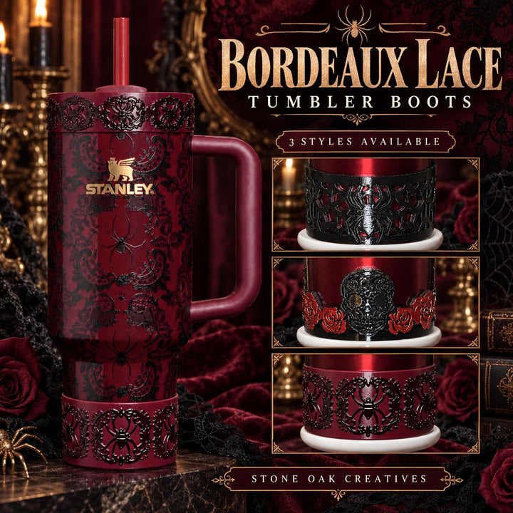 Bordeaux Lace, Fits 30 40 oz Stanley Unique Gift