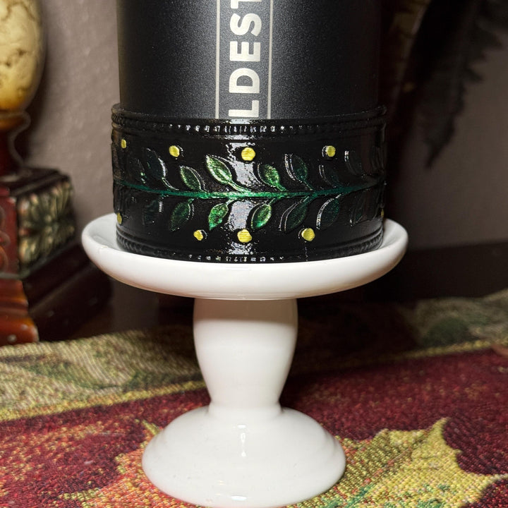 Glowie Baby Fireflies Tumbler Boot or Lid Collar, Coldest Cup Accessory, Leafy Vine or Firefly Design, Hand Painted 3D Printed Gift