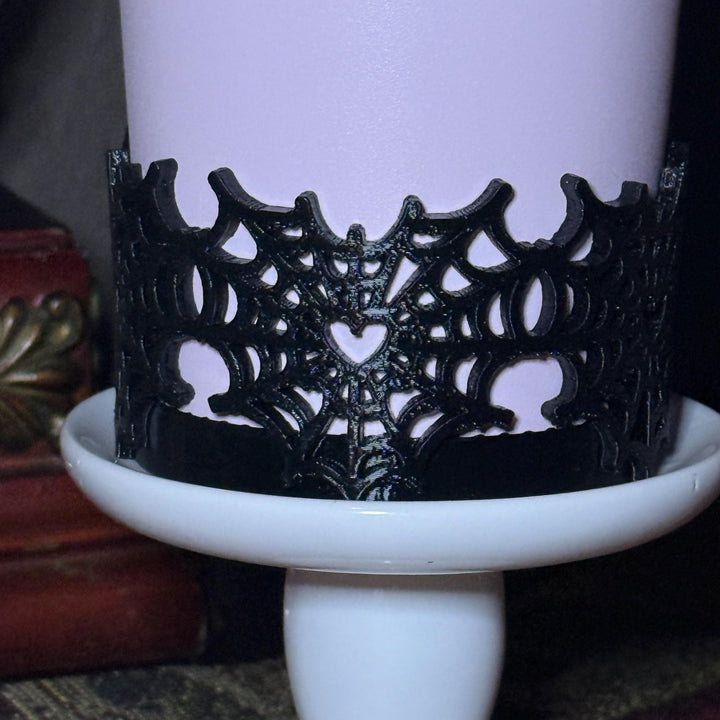 Black Pink Sugar Heart Spider Web Tumbler boot or straw topper, Halloween Tumbler Sleeve, Target Stanley, Unique Gift