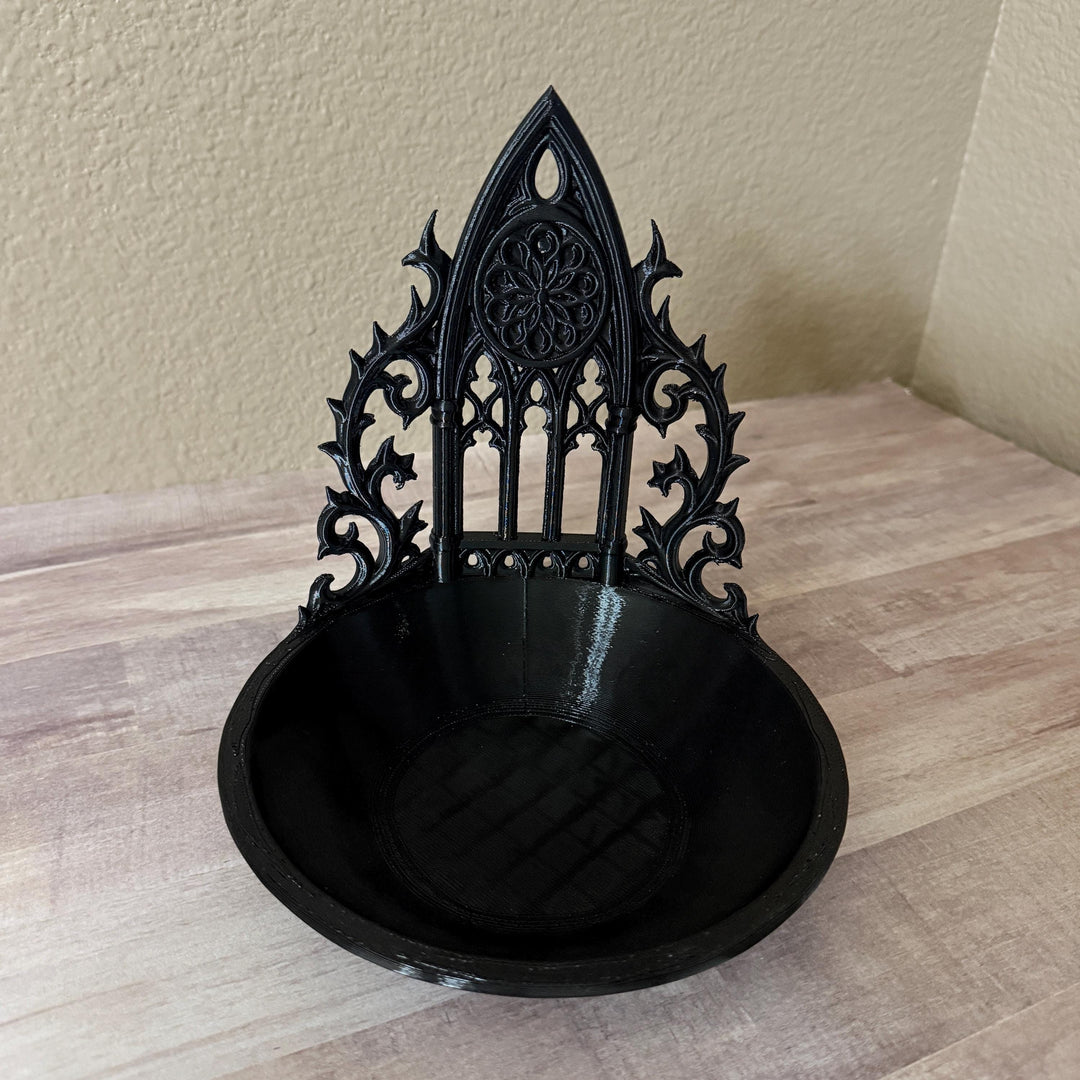 Gothic Cathedral Trinket Bowl, Jewelry Dish, Dark Academia Decor, Gothic Organizer, 3D Printed Home Decor, Witchy Gift