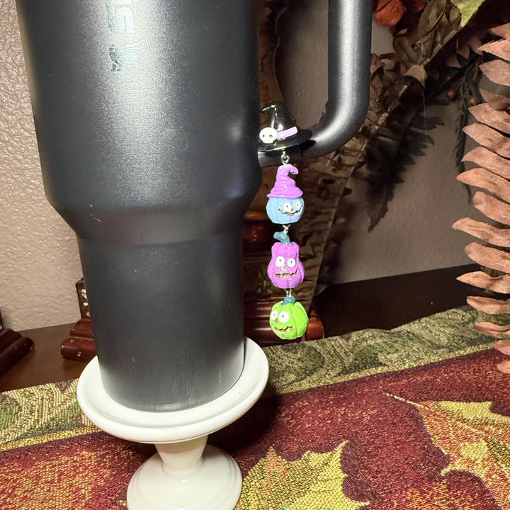 Fun Halloween Magnet. Handle Clip Charm, Witch hat, pumpkin, cauldron, bat Tumbler Charm Accessory
