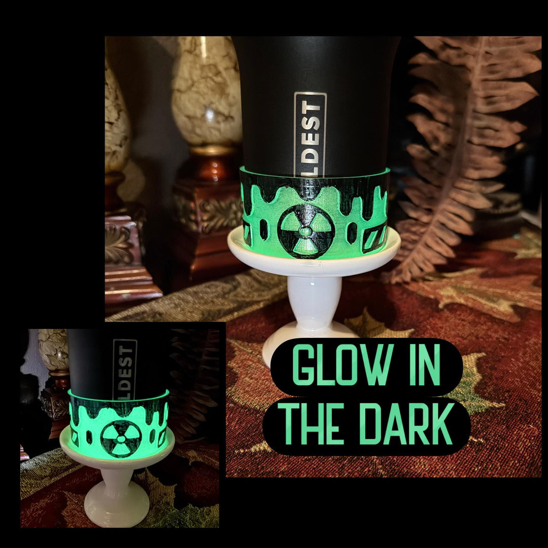 Radioactive Fallout Tumbler Boot, Cup Accessory, Neon Green or Glow in the Dark Green Sleeve, for Coldest and Stanley tumblers