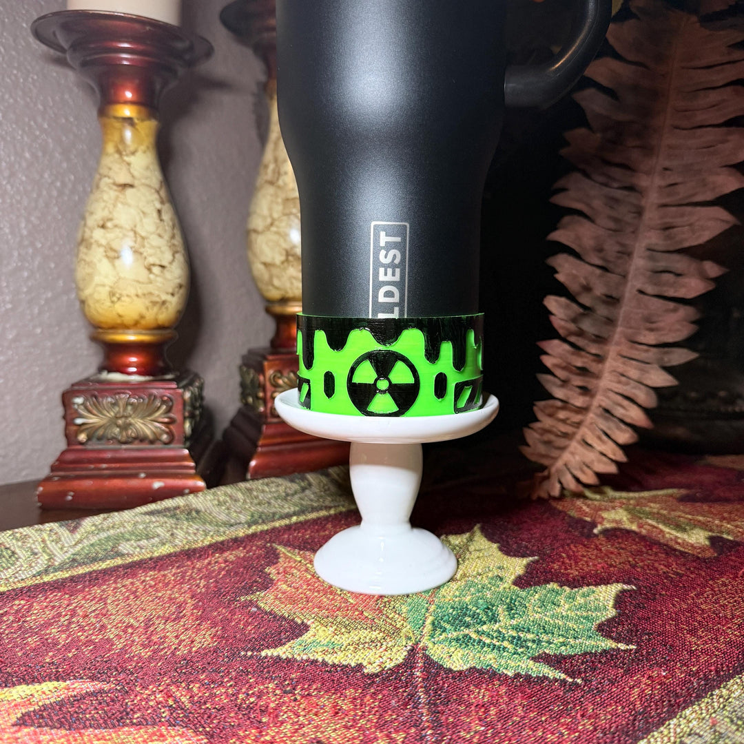Radioactive Fallout Tumbler Boot, Cup Accessory, Neon Green or Glow in the Dark Green Sleeve, for Coldest and Stanley tumblers