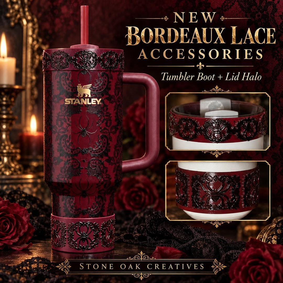 Bordeaux Lace, Fits 30 40 oz Stanley Unique Gift
