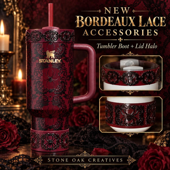 Bordeaux Lace, Fits 30 40 oz Stanley Unique Gift