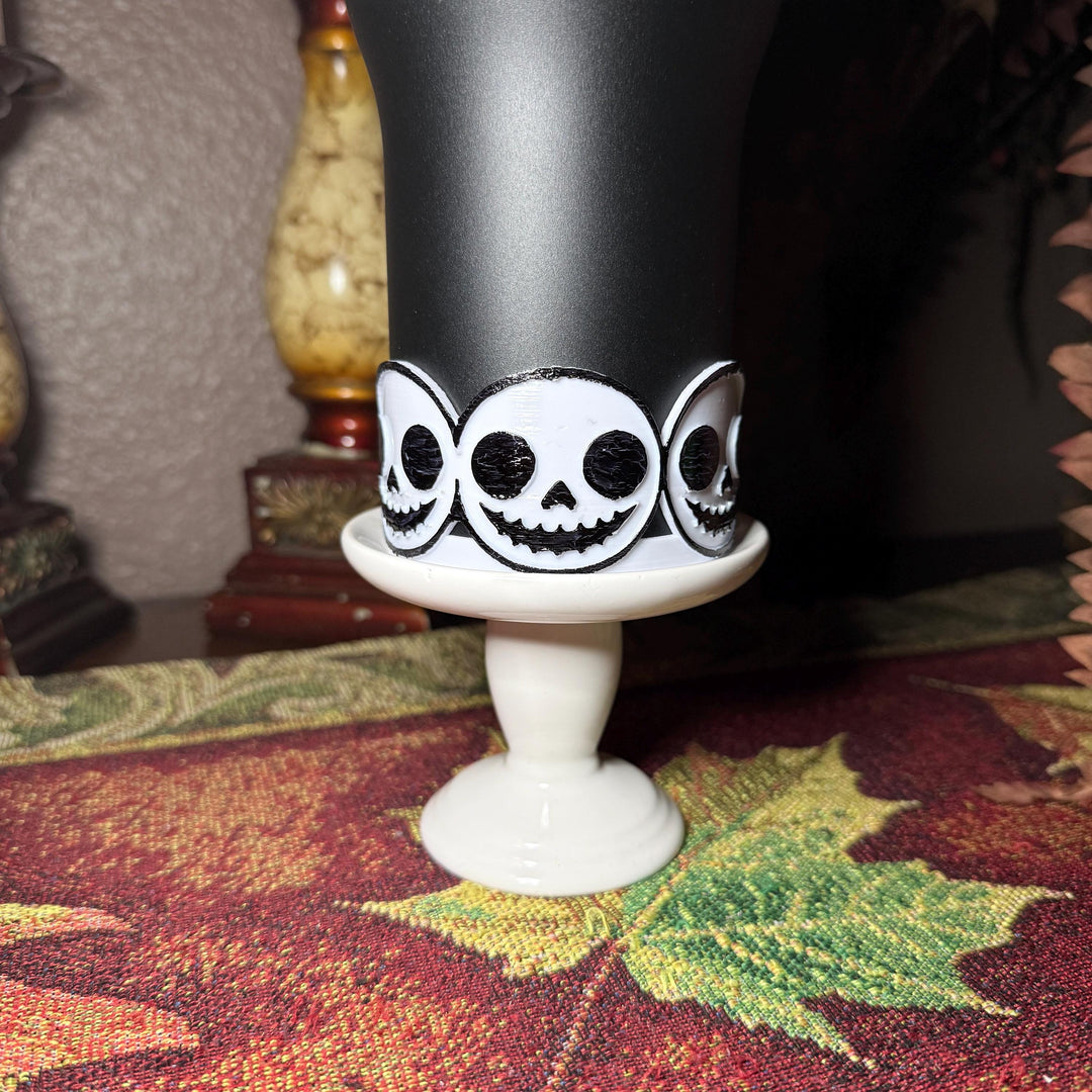 Skeleton Head Halloween Tumbler Boot, White Black Tumbler Sleeve, for Coldest and Stanley Tumblers, Unique Gift