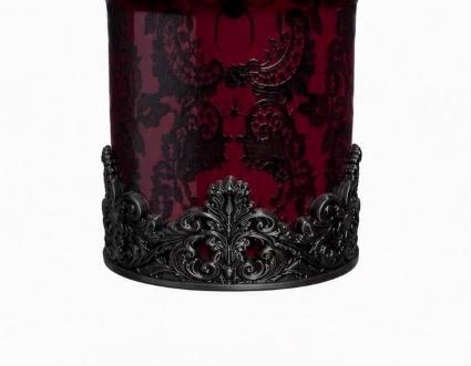 Black Ornate Scroll Lace Tumbler Accessories | Victorian Gothic, fits Stanley Bordeaux Lace 30 or 40 oz Boot, Lid Halo, Elegant Cup Gift