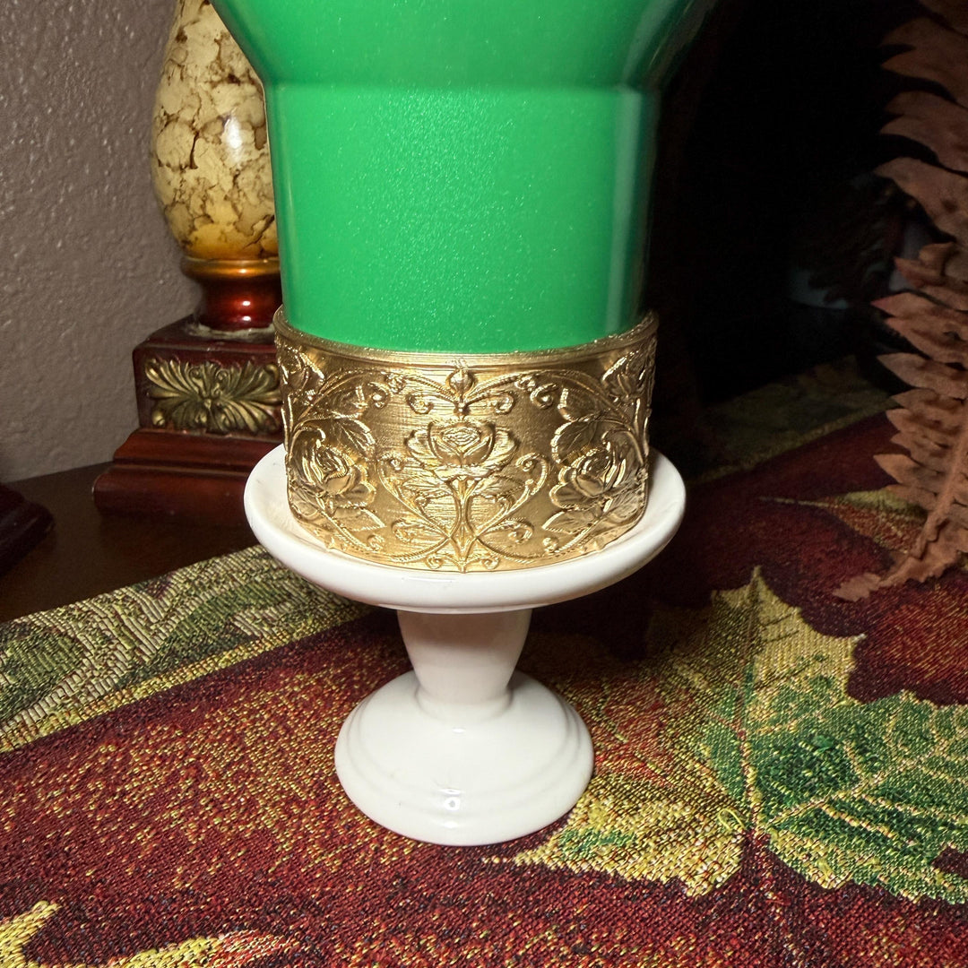 Gold or Silver Flower Scroll Embossed Rose Tumbler Boot, Tumbler Boot Sleeve, Princess, Fit's Stanley or Coldest Tumblers, Protective Sleeve