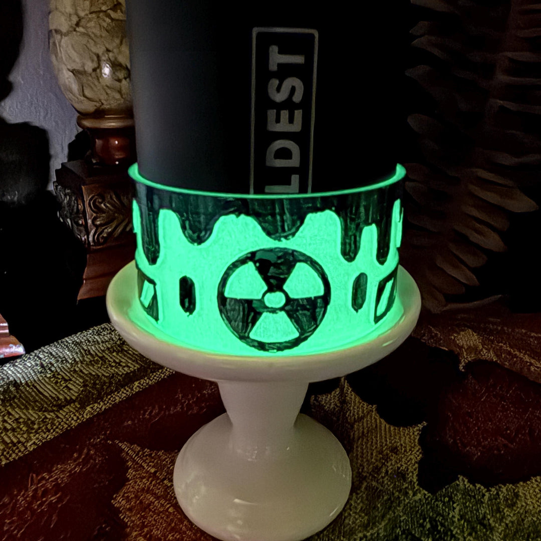 Radioactive Fallout Tumbler Boot, Cup Accessory, Neon Green or Glow in the Dark Green Sleeve, for Coldest and Stanley tumblers