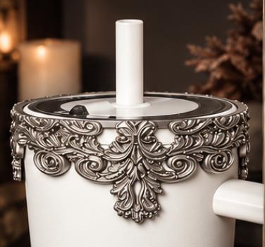 Black Ornate Scroll Lace Tumbler Boot or Halo Accessories, Victorian Damask Gothic, fits BruMate Era ACOTAR, Elegant Cup Gift