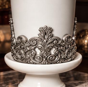 Black Ornate Scroll Lace Tumbler Boot or Halo Accessories, Victorian Damask Gothic, fits BruMate Era ACOTAR, Elegant Cup Gift
