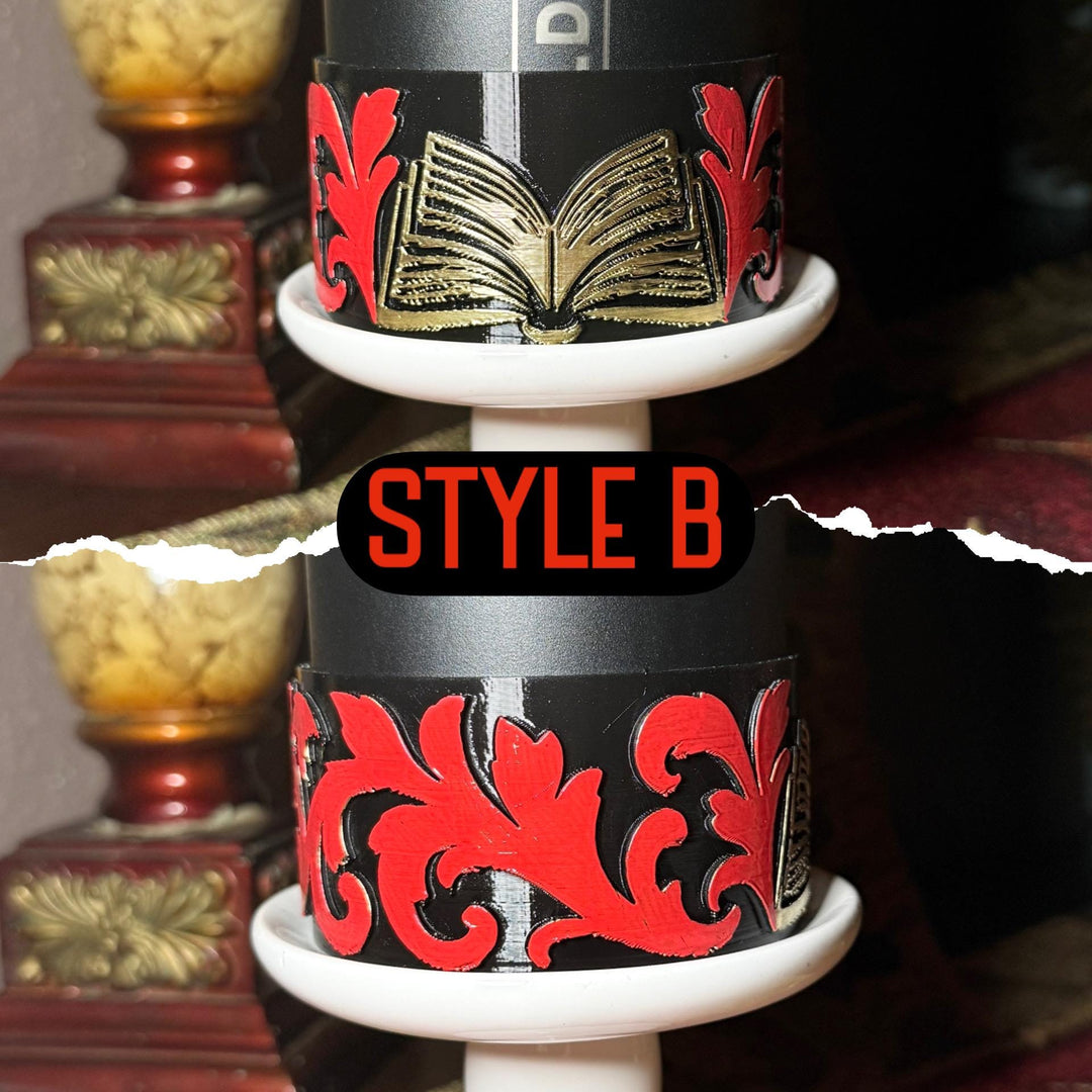 Dying to Read Tumbler Boot | Compatible with Coldest 24 32 36 46 oz | Gothic Skull Books 3D Printed Cup Accessory