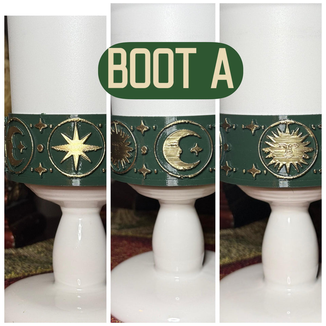 Green Witchcraft Tumbler Boot accessories dark green with gold accents, for HydroJug Tumblers