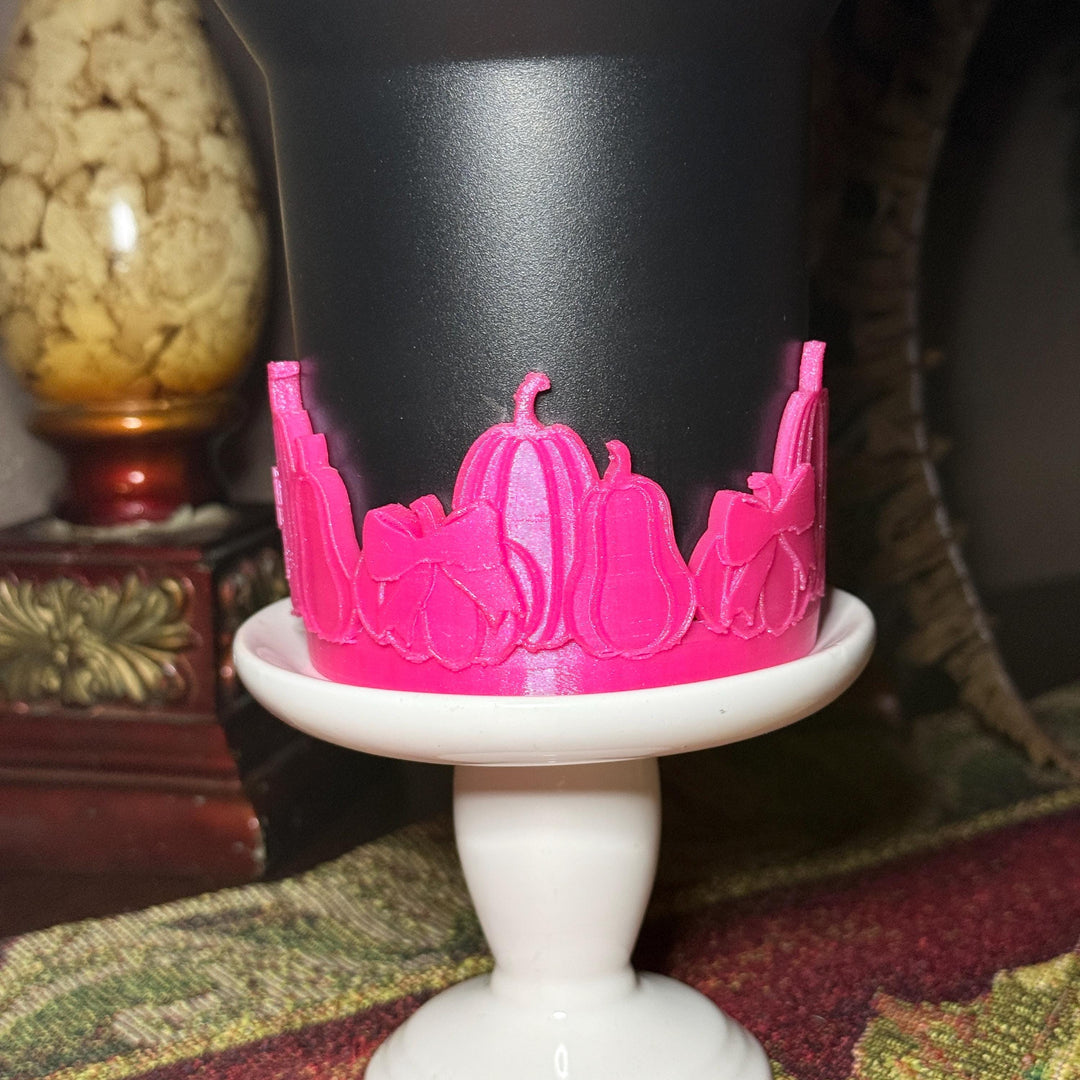 Pink Punch Fall Harvest Pumpkin Tumbler Boot, Halloween Tumbler Sleeve, Festive Tumbler Accessories for 30 and 40 oz Tumblers