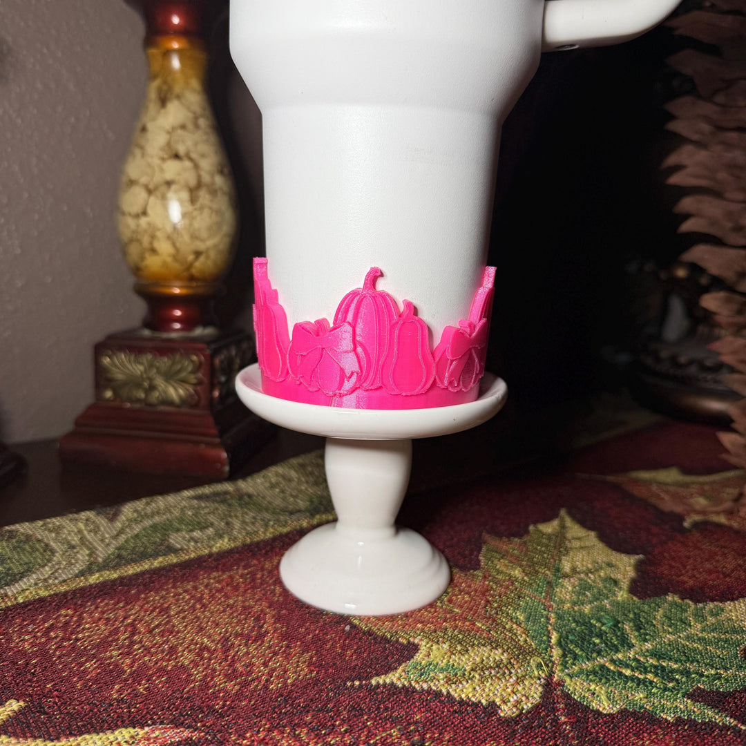 Pink Punch Fall Harvest Pumpkin Tumbler Boot, Halloween Tumbler Sleeve, Festive Tumbler Accessories for 30 and 40 oz Tumblers