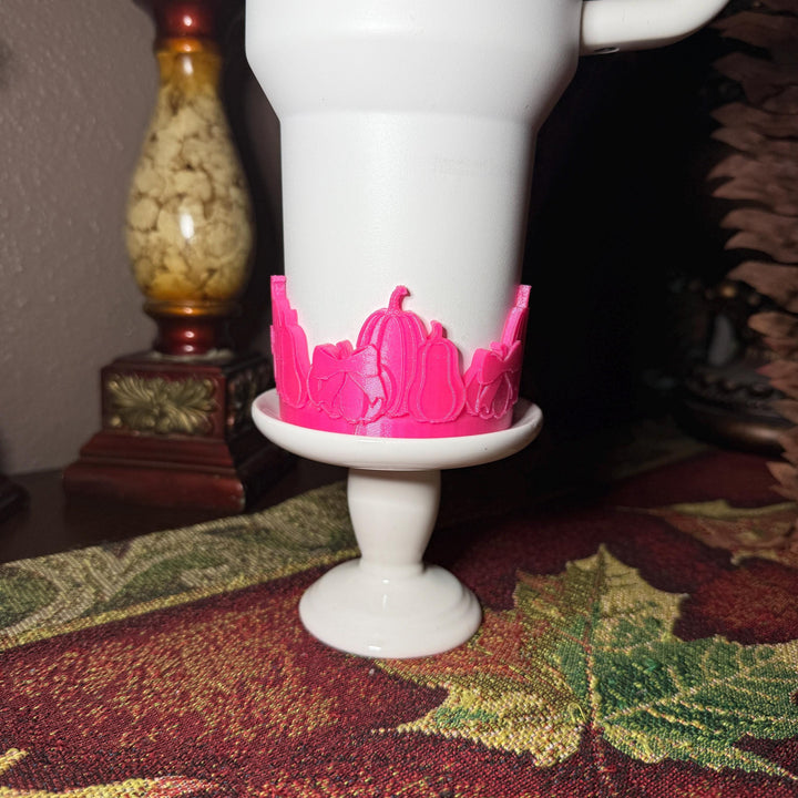 Pink Punch Fall Harvest Pumpkin Tumbler Boot, Halloween Tumbler Sleeve, Festive Tumbler Accessories for 30 and 40 oz Tumblers