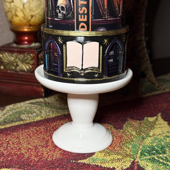 Dying to Read Tumbler Boot | Compatible with Coldest 24 32 36 46 oz | Gothic Skull Books 3D Printed Cup Accessory