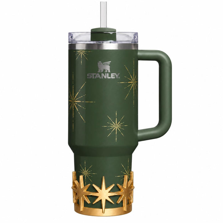 Gold Starburst Tumbler Boot or toppers, star boot sleeve, Stanley Tumbler Accessories, Flamingo Carmine Plum Pine Winter Radiance