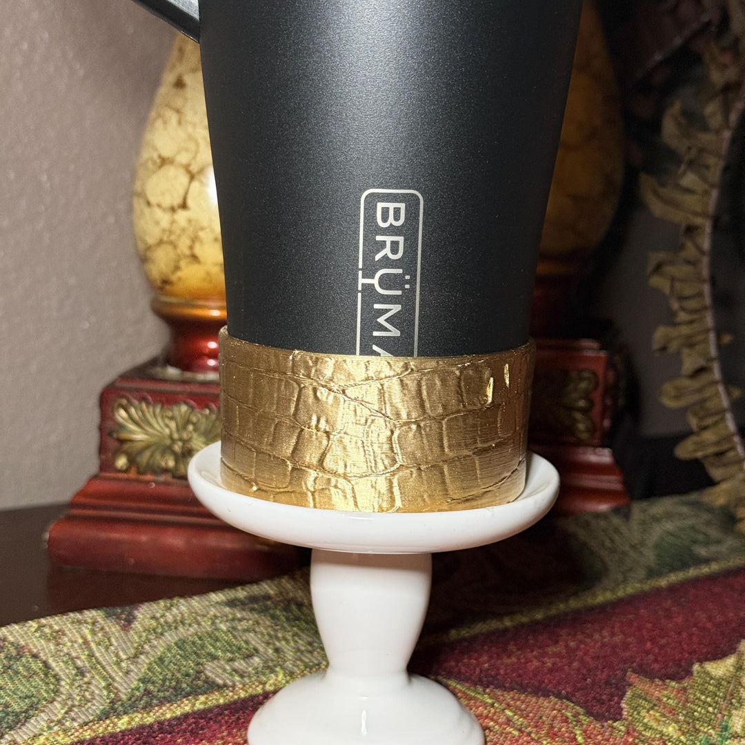 Gold Crocodile Print Tumbler Boot or Halo, Unique Gift, Green Emerald Croc, Hydrojug, Stanley, and others