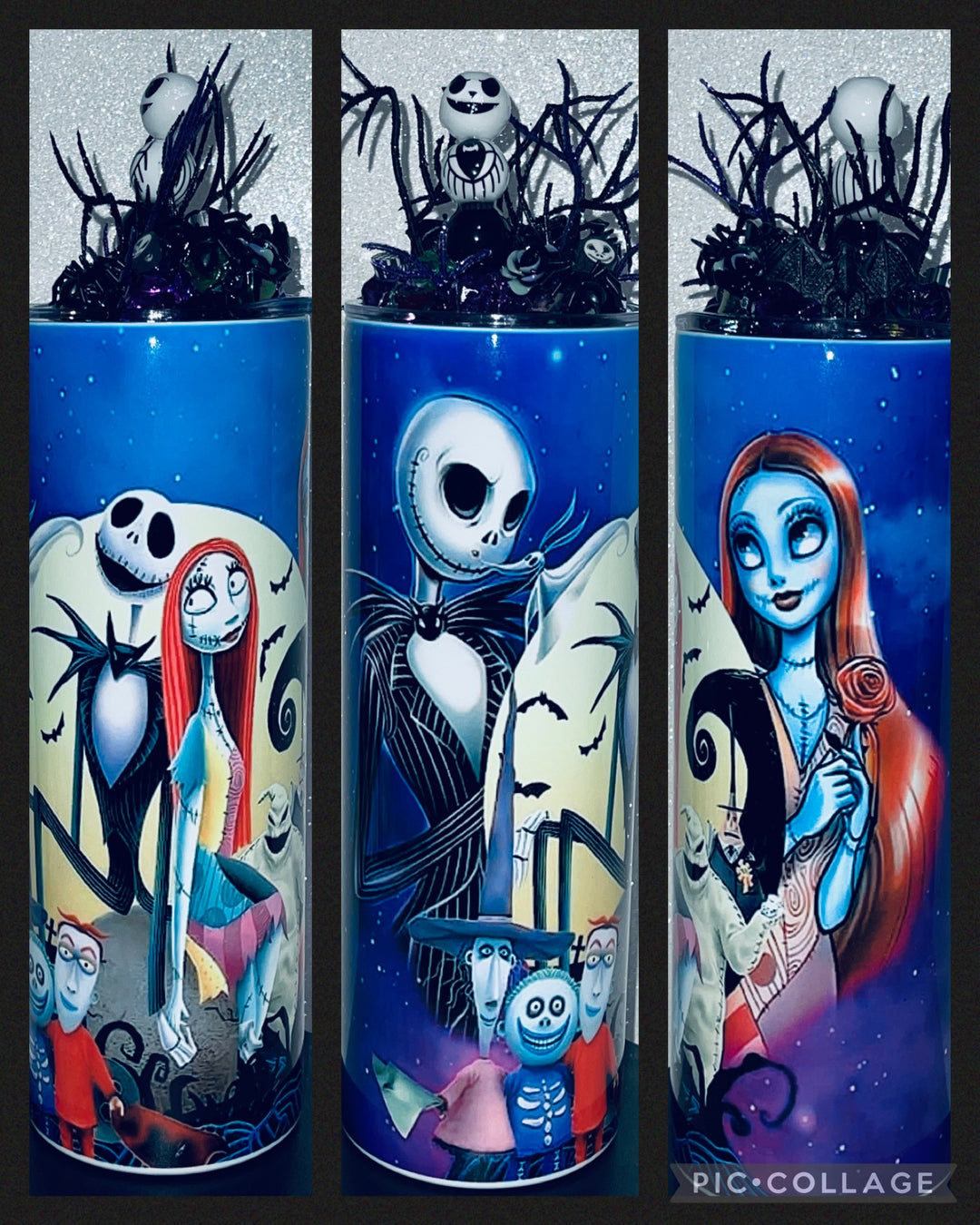 Skelly Nightmare Tumbler and Topper Combo, Halloween Themed Tumbler, 20 or 30 oz tumblers