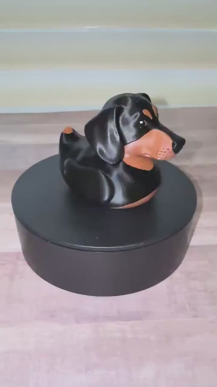 Dachshund Duck | Wiener Dog Ducking Gift | 3D Printed Doxie Duck | Cute Dog Dashboard Decor | Dachshund Lover Gift | Car Duck Accessory