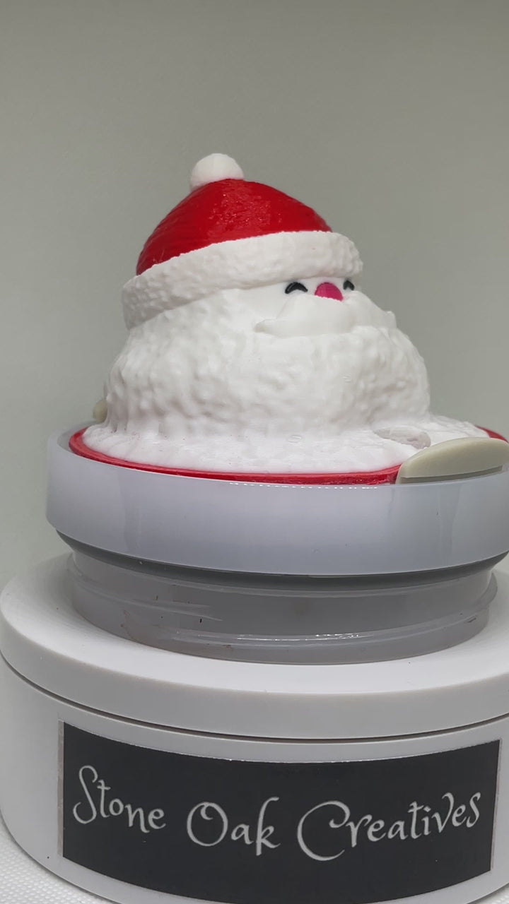 40 oz 3D Santa Tumbler Topper, 40 oz Christmas tumbler topper, 3D Christmas Topper