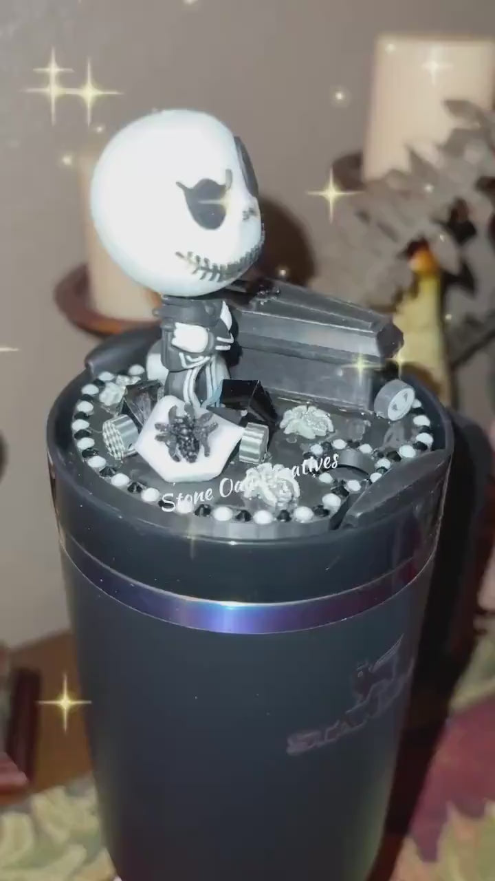 Skeleton Halloween Tumbler Topper, Halloween tumbler lid, Halloween gift, 3D Decorative Lid - HOT SELLER, unique gift