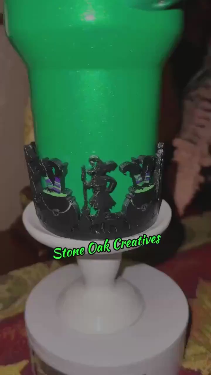Wicked Witch Cauldron tumbler boot, Halloween accessories for your Stanley tumbler, unique Halloween gift.