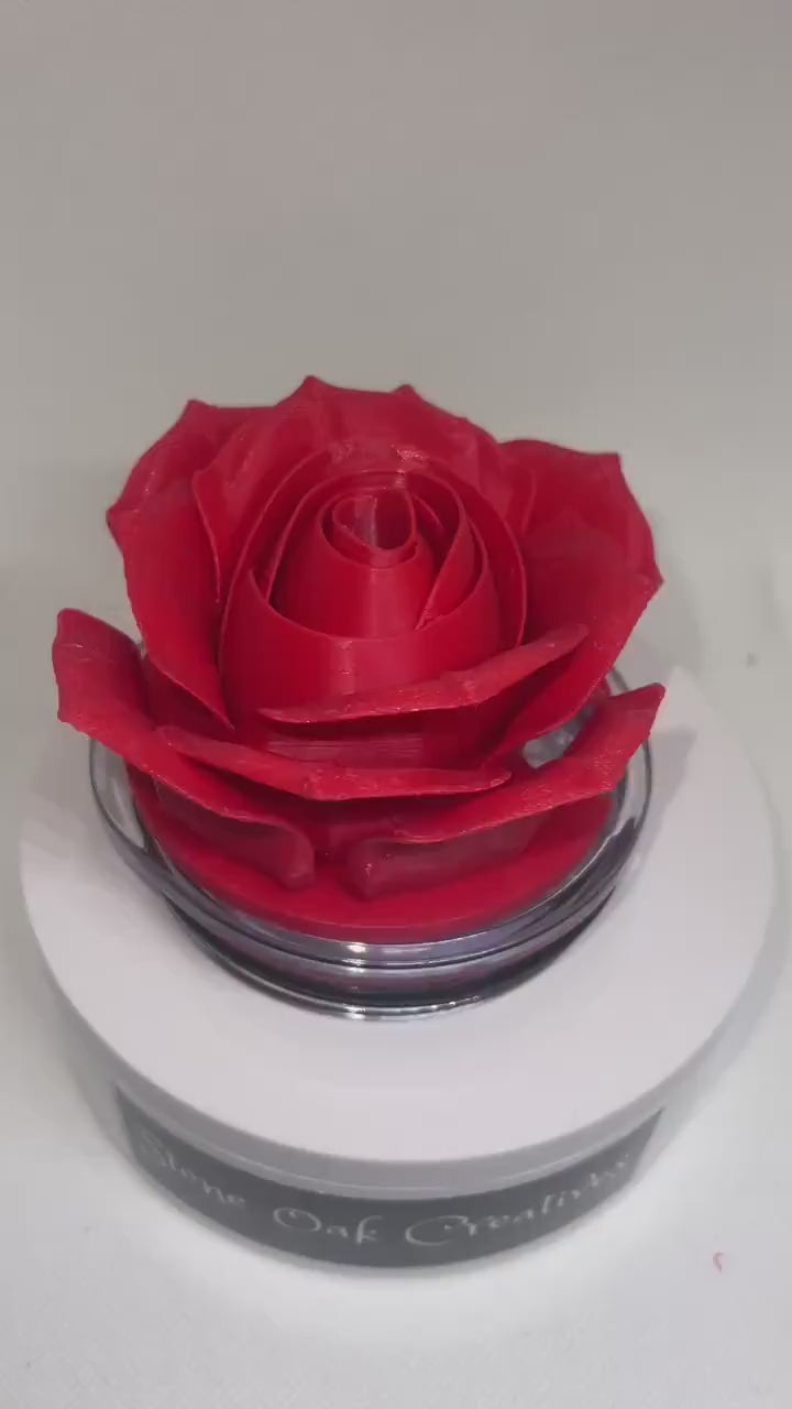 3D beautiful Rose tumbler topper lid, Flower topper, Valentines topper, Mothers Day, Gift for her, 3D Decorative Lid, unique gift