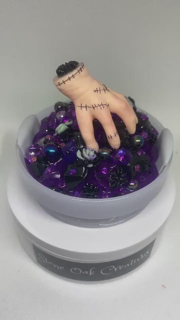 40 oz Severed Hand Tumbler Topper, rhinestones, black flowers and bling Halloween lid, Halloween gift, 3D Decorative Lid - HOT SELLER