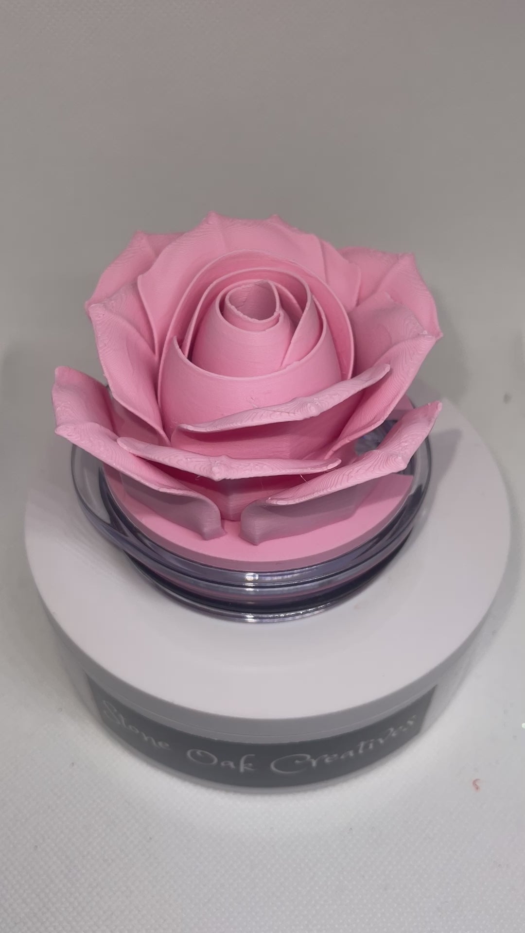 Rose Tumbler Topper, Multiple Colors, Valentine 3D Tumbler Lid, Mothers Day Gift, Anniversary Gift, 3D Decorated Lid Attachment