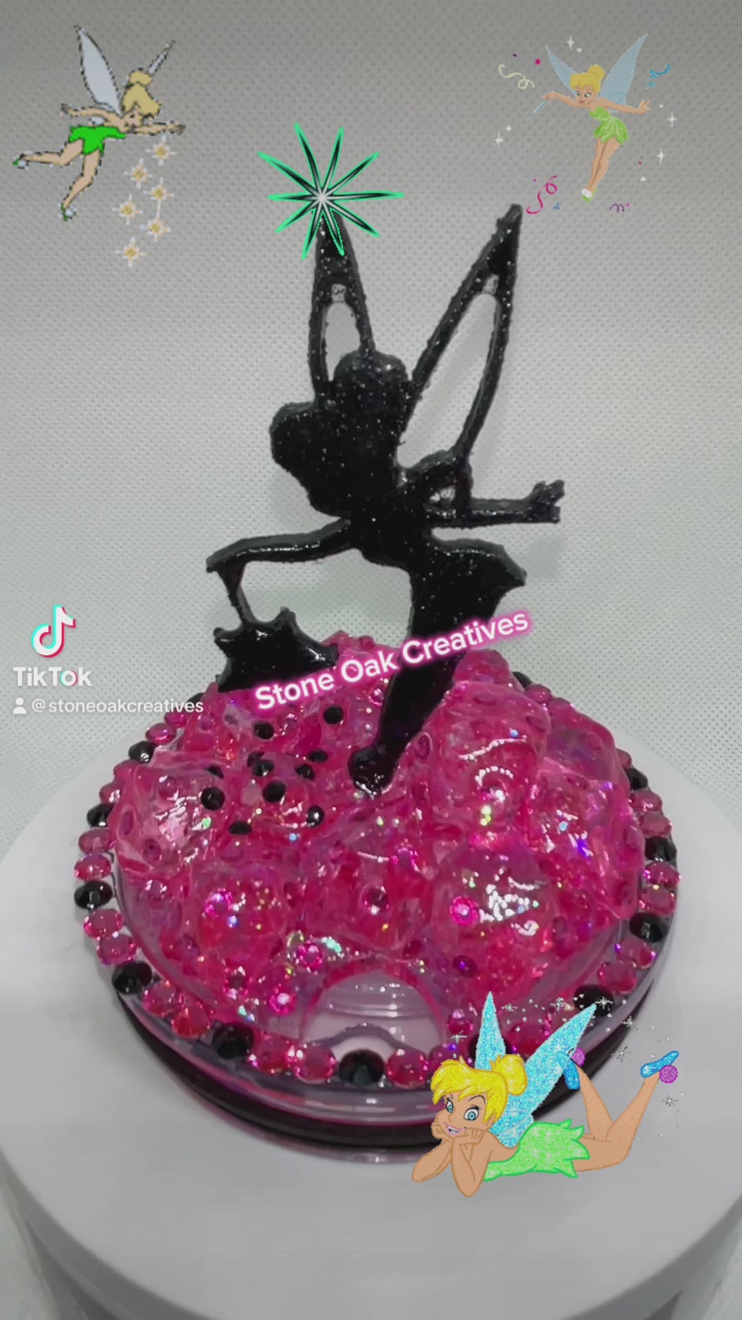Fairy Tumbler Topper, 3D Decorative Lid
