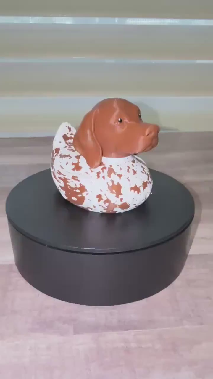 German Shorthaired Pointer Duck, 3D Printed Ducking Gift, Cute Dog Dashboard Buddy, Puppy Lover Gift,  Car Decor, Dog Lover Collectible