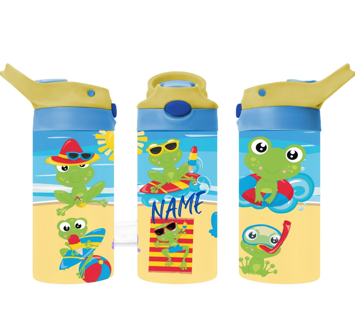Kids Frog Tumbler - Kids Water Bottle | Kids Water Tumbler | Kids FlipTop Cup | Kids Sippy Cup | Back To School Cup