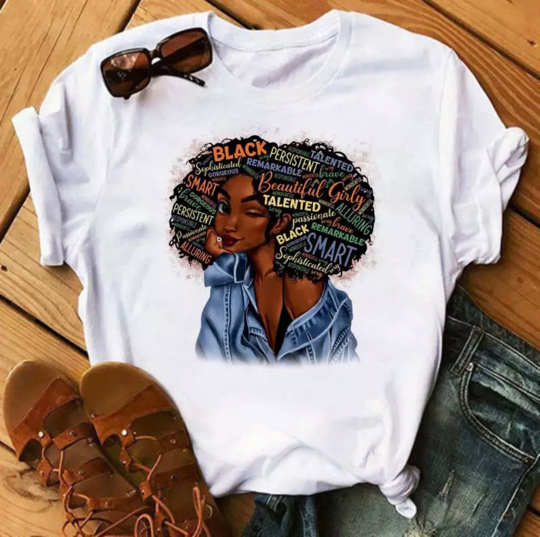 Black Woman Affirmation T-Shirt, Words of Affirmation, Celebrate Black Women, Black History