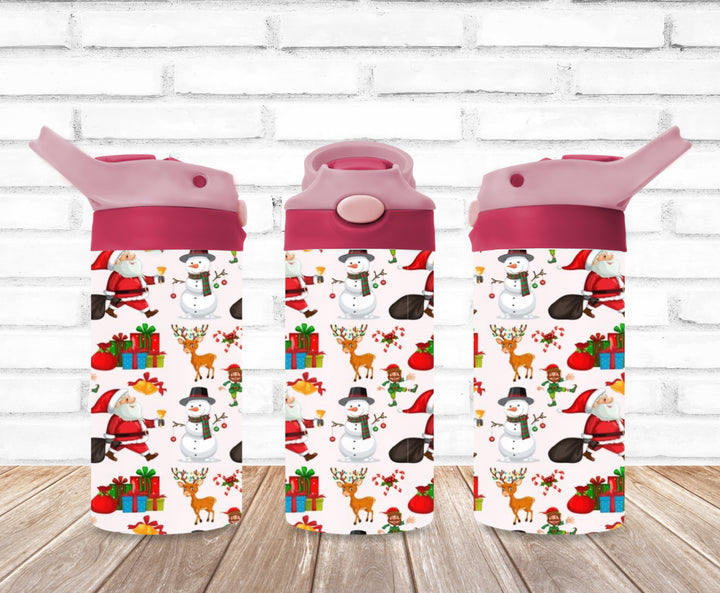 Kids Christmas Tumbler Kids Water Bottle, Kids FlipTop Cup, Kids Sippy Cup, Back To School Cup