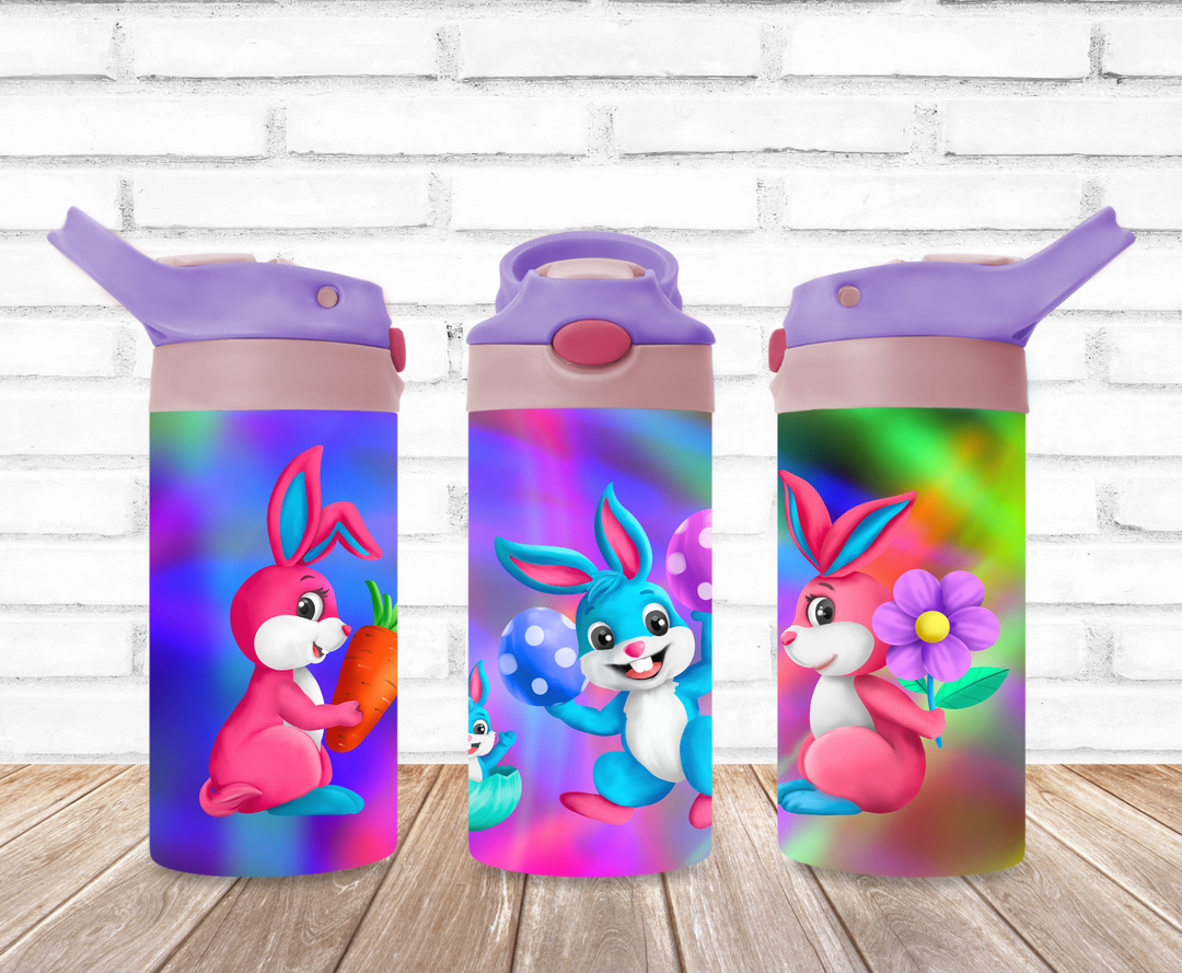 Easter Bunny Kids Tumbler, Kids Easter Water Bottle, Kids Water Tumbler, Kids FlipTop Cup