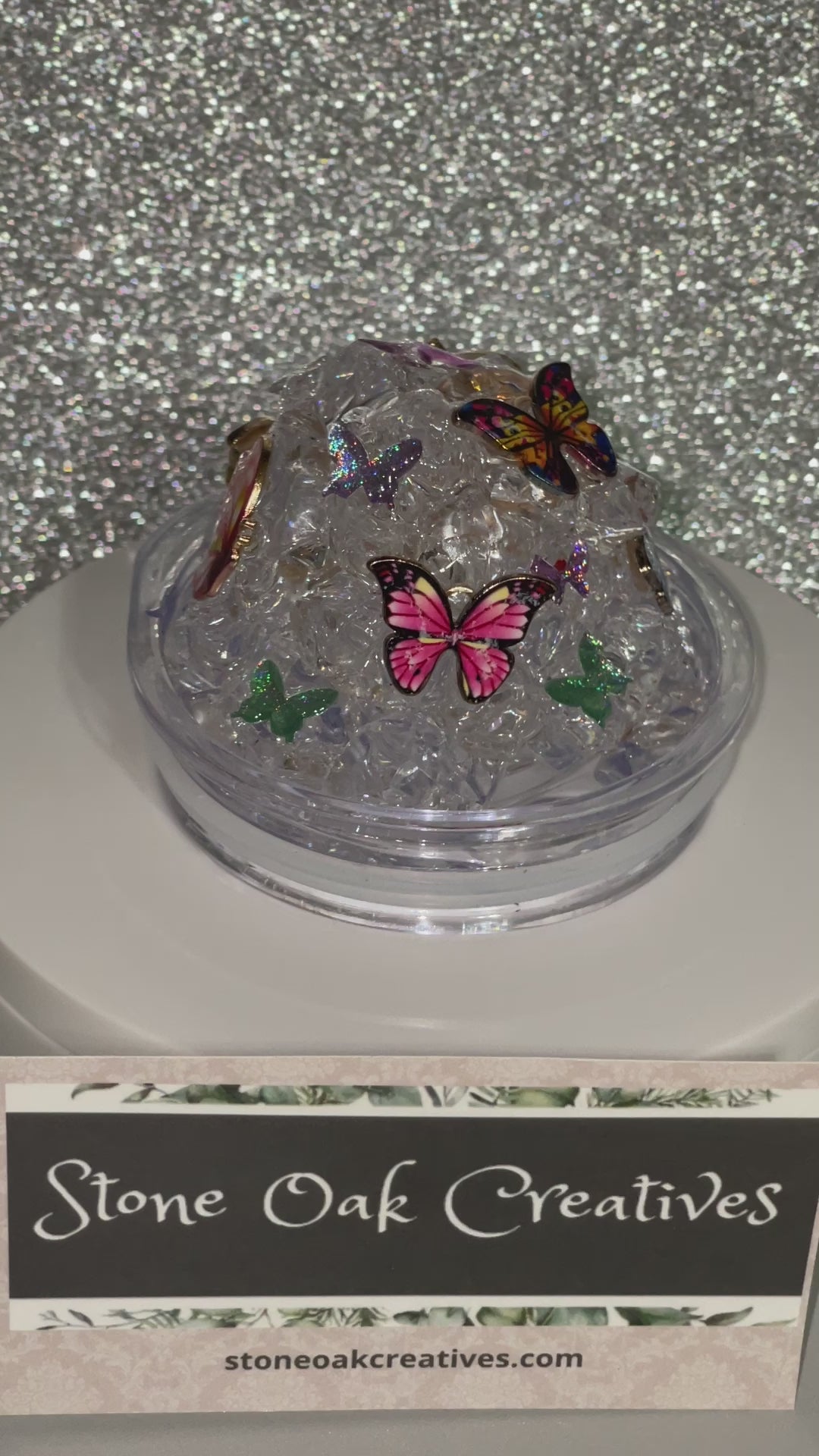 Butterfly themed tumbler topper lid, 3D Decorative Lid, Various Sizes