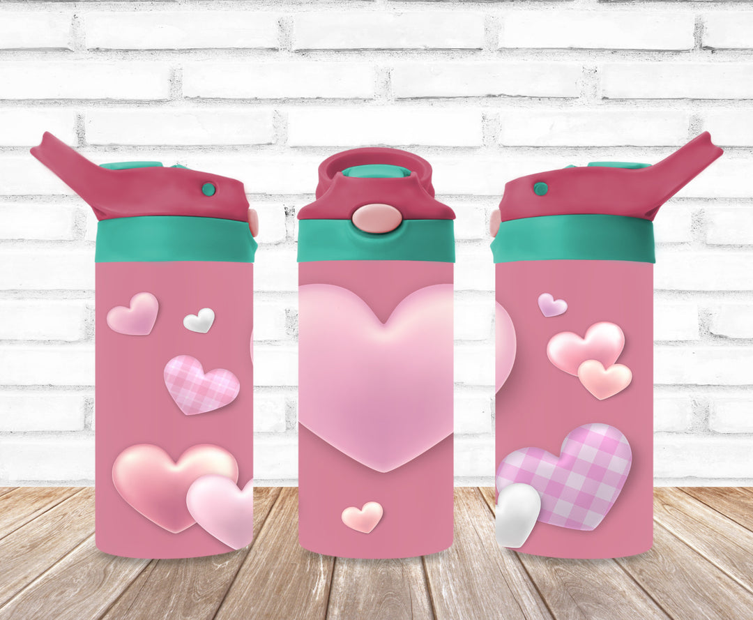 Valentine's Kids Tumbler, Kids Water Bottle, Kids FlipTop Cup, Kids Sippy Cup