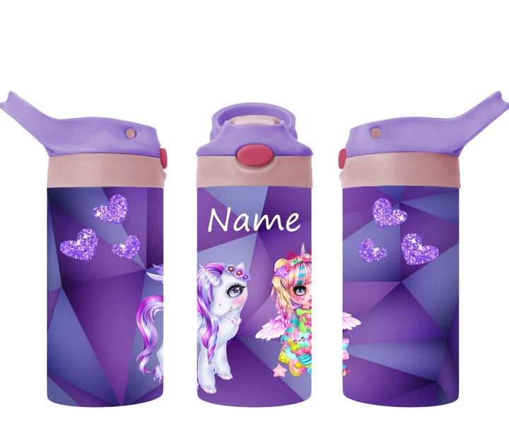 Unicorn - Kids Water Bottle | Kids Water Tumbler | Kids FlipTop Cup | Kids Sippy Cup | Back To School Cup