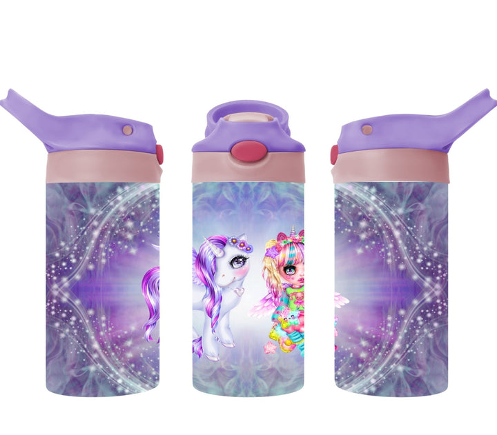 Unicorn - Kids Water Bottle | Kids Water Tumbler | Kids FlipTop Cup | Kids Sippy Cup | Back To School Cup