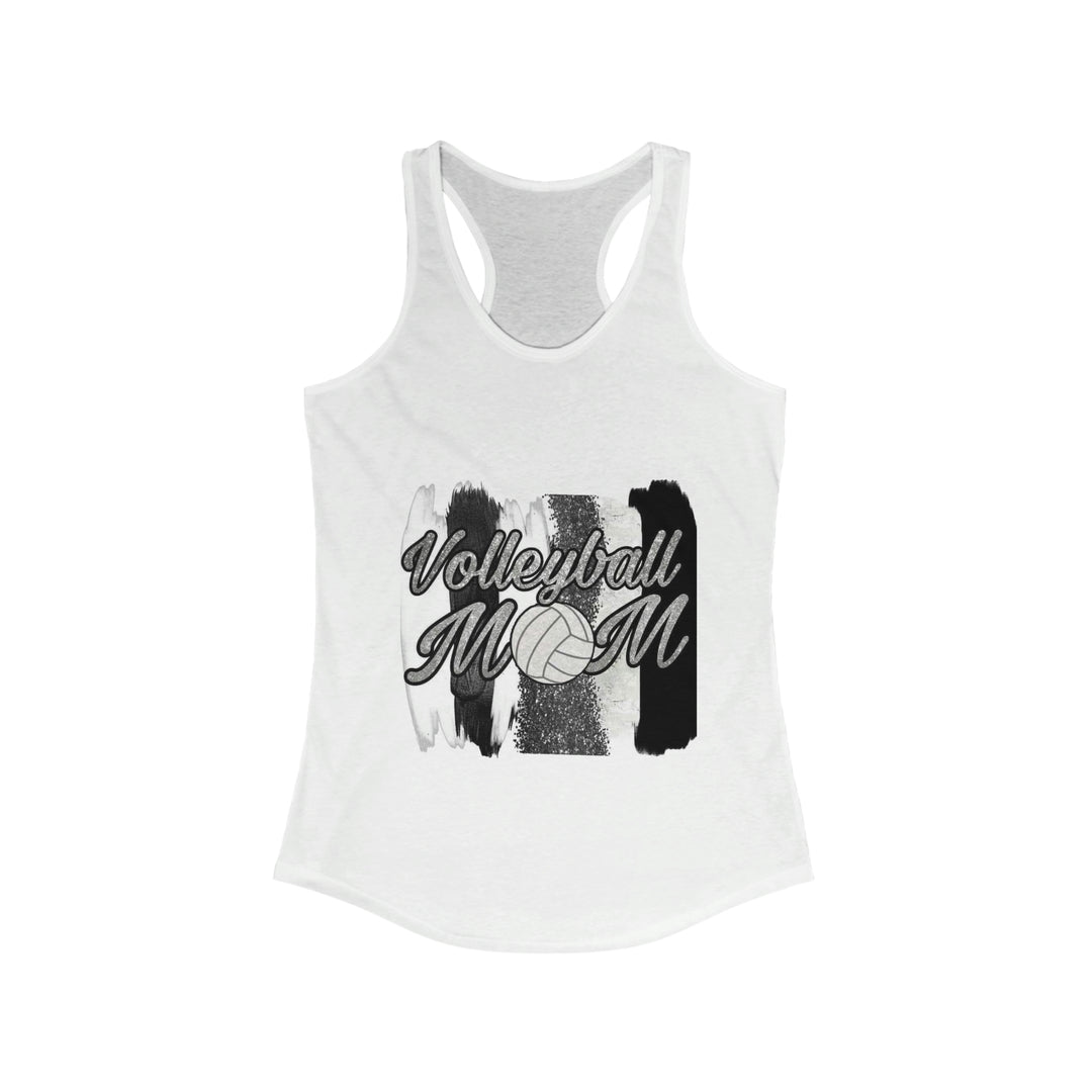 Volleyball Mom Tank Top, Black and White