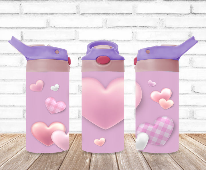 Valentine's Kids Tumbler, Kids Water Bottle, Kids FlipTop Cup, Kids Sippy Cup