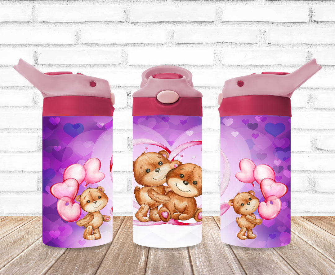 Valentine's Kids Tumbler, Monkey Love Tumbler, Kids Water Bottle