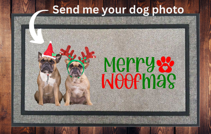 Doggie Merry Woofmas Christmas Welcome Mat - Door Mat