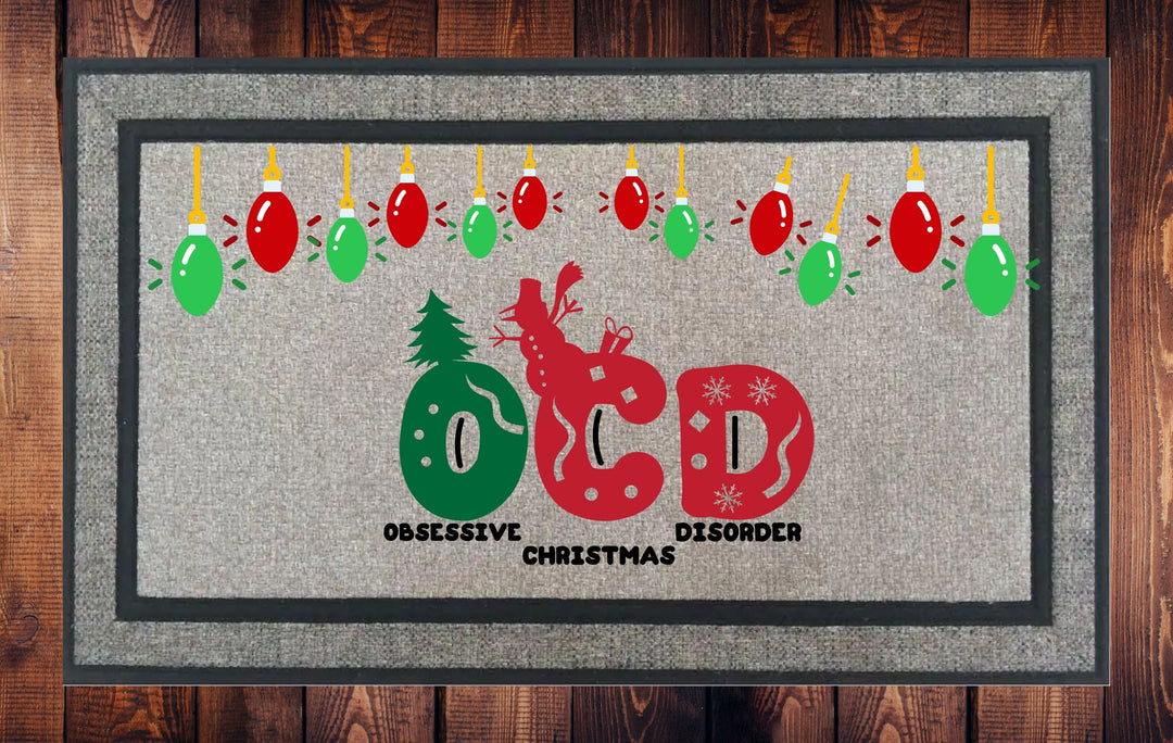 Obsessive Christmas Disorder OCD Christmas Welcome Mat - Door Mat