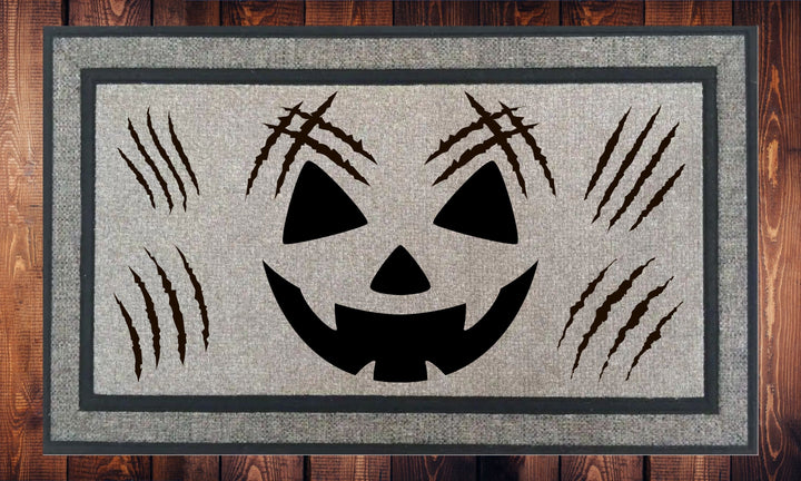 Halloween Scary Pumpkin - Welcome Mat - Door Mat